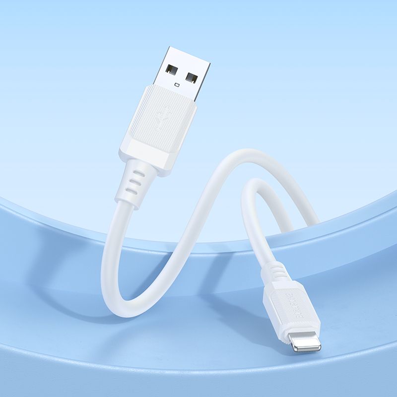 Кабель BOROFONE BX115 Lotto silicone charging data cable iP White