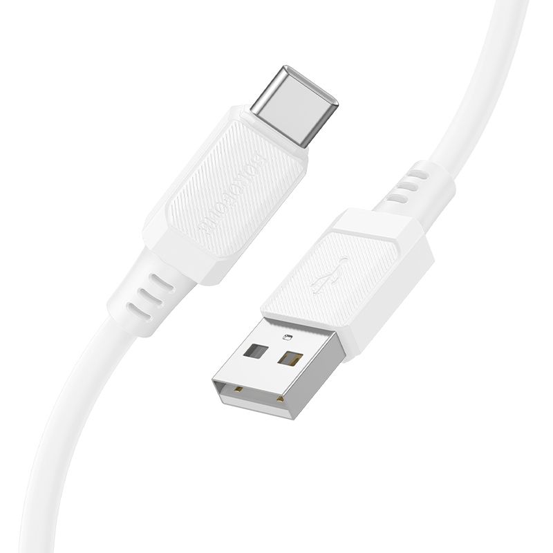 Кабель BOROFONE BX115 Lotto silicone charging data cable Type-C White