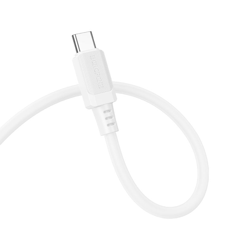 Кабель BOROFONE BX115 Lotto silicone charging data cable Type-C White