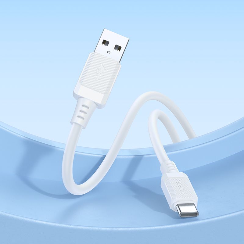 Кабель BOROFONE BX115 Lotto silicone charging data cable Type-C White