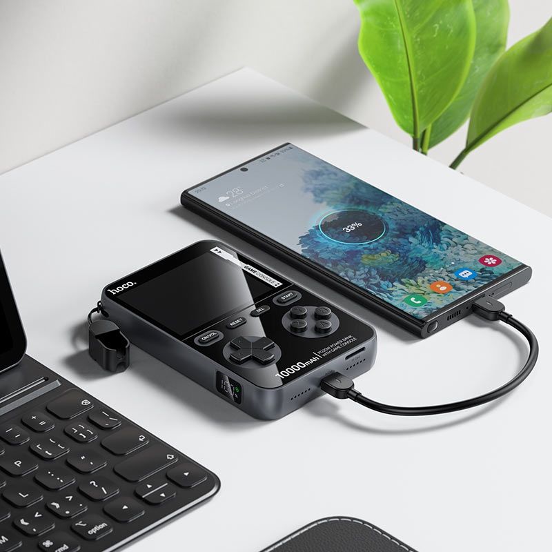 Зовнішній акумулятор HOCO Q47 Shine PD20W power bank with game console(10000mAh) Metal Gray