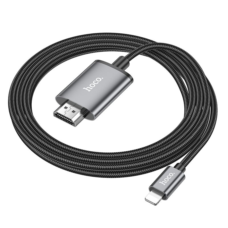 Перехідник HOCO UA27 HD on-screen cable iP to HDTV Metal Gray
