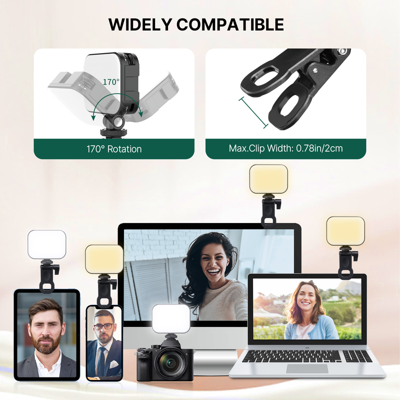 Ulanzi VL100X Selfie Light, Clip LED Light