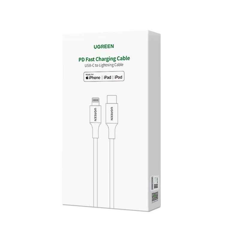 Кабель UGREEN US304 USB-C to Lightning M/M Cable Aluminum Shell Braided 2m (Black) (UGR-60761)