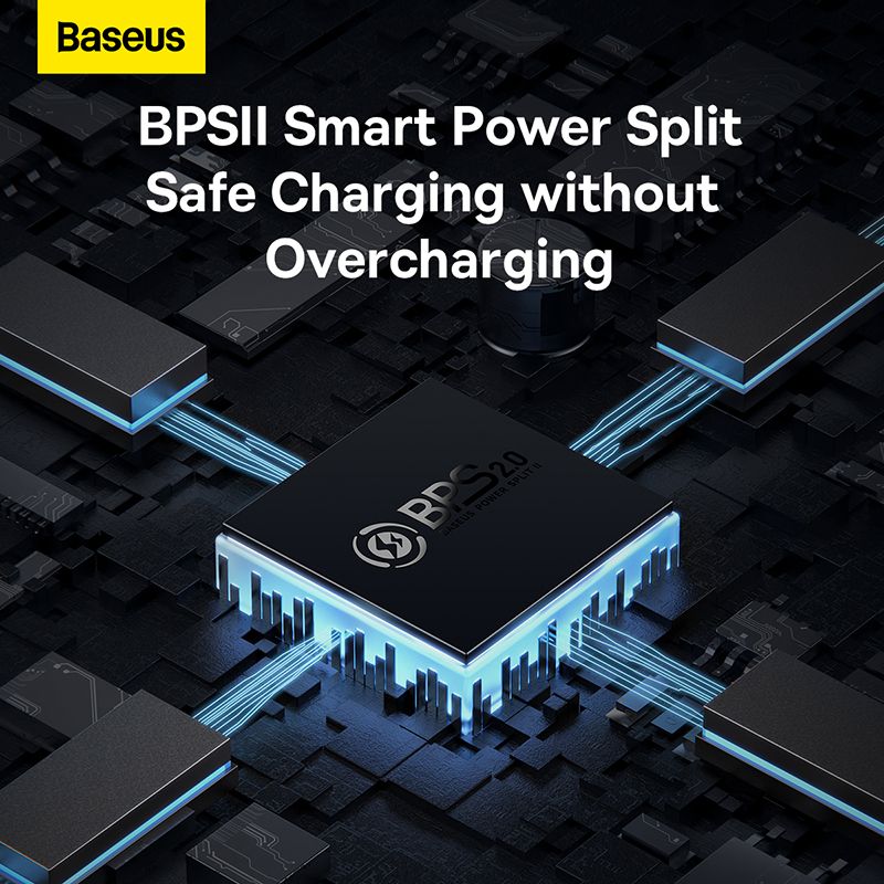 Мережевий зарядний пристрій з кабелем Baseus GaN5 Pro Fast Charger 2C+U 65W  EU  Black(Baseus Xiaobai charging Cable Type-C  to Type-C 100W)