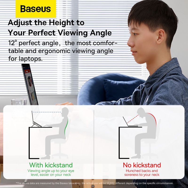 Підставка для ноутбука Baseus Slim Laptop Kickstand （2pcs）Grey