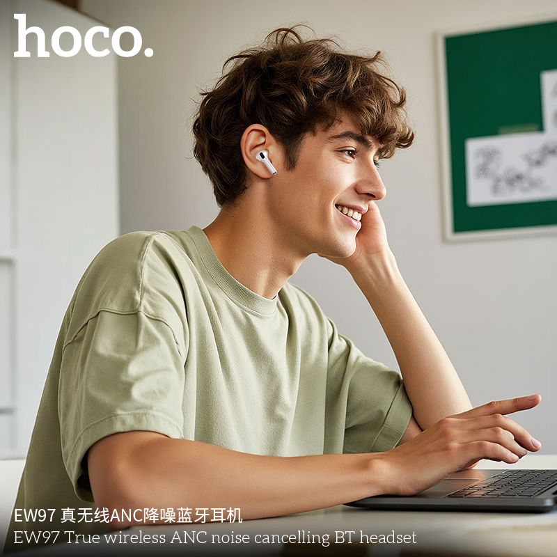 Бездротові навушники HOCO EW97 True wireless ANC noise reduction BT headset White