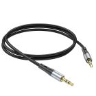 Аудіокабель HOCO UPA22 3.5mm male to 3.5mm male, silicone, 1m, Black