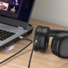 Аудіокабель HOCO UPA22 3.5mm male to 3.5mm male, silicone, 1m, Black