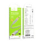 Аудіокабель HOCO UPA30 iP to 3.5mm male, nylon braid, 1m, Gray