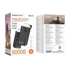 Зовнішній акумулятор BOROFONE BJ65B High 22.5W+PD20W+four-cables power bank(80000mAh) Black