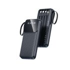 Зовнішній акумулятор BOROFONE BJ76 Smart power bank with 4 cables(10000mAh) Black