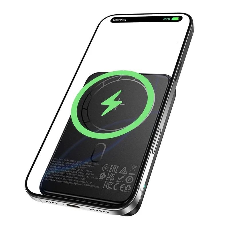 Зовнішній акумулятор BOROFONE BJ82A Dawn PD20W magnetic power bank(10000mAh) Black