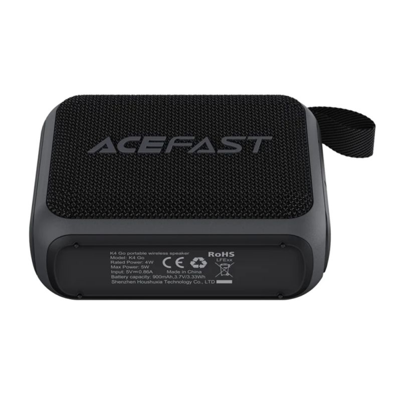 Портативна колонка ACEFAST K4 Go portable wireless speaker 5W, IPX7, Black