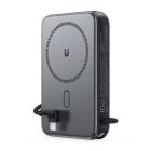 Зовнішній акумулятор ACEFAST M24-10000 22.5W magnetic fast charging power bank with holder and cable Metal Gray