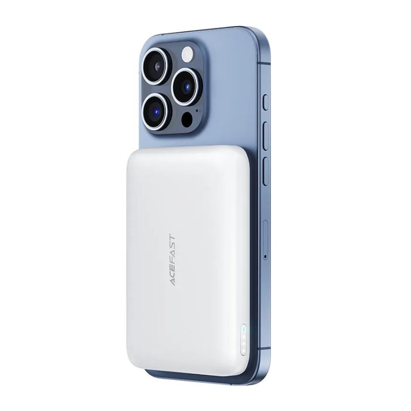Зовнішній акумулятор ACEFAST M25-5000 PD20W magnetic fast wireless charging power bank White