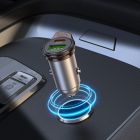 Автомобільний зарядний пристрій HOCO NZ16A Rigorous 43W dual port PD25W+QC3.0 car charger Metal Grey