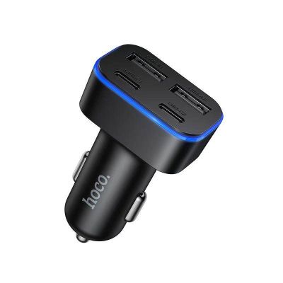 Автомобільний зарядний пристрій HOCO Z63 Barry four-port car charger Black