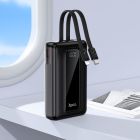 Зовнішній акумулятор HOCO J162A Full power 22.5W+PD20W fully compatible power bank with two cables(20000mAh) Black