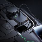 Автомобільний зарядний пристрій HOCONZ18 Guardian PD65W(2C1A) car charger with retractable cable Black