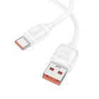 Кабель HOCO X115 Surpass 100W fast charging data cable Type-C White