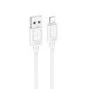 Кабель HOCO X122 Benefit silicone charging data cable iP White