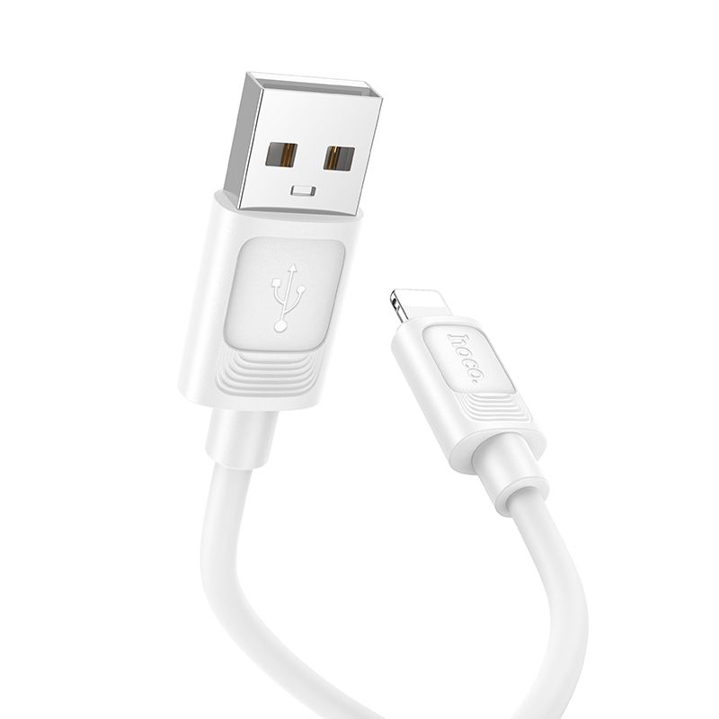 Кабель HOCO X122 Benefit silicone charging data cable iP White