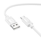 Кабель HOCO X122 Benefit silicone charging data cable Type-C White