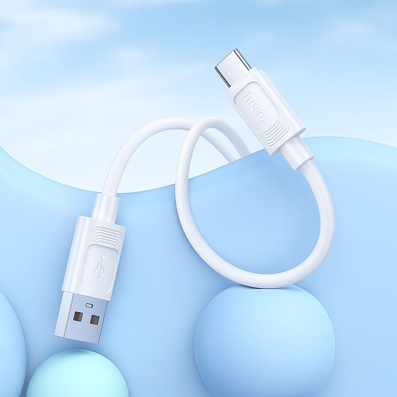 Кабель HOCO X122 Benefit silicone charging data cable Type-C White
