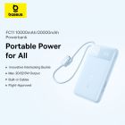Зовнішній акумулятор Baseus EnerFill FC11 Digital Display Power Bank with Dual Built-in Cables 20000mAh 22.5W Cosmic Black