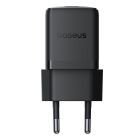 Мережевий зарядний пристрій з кабелем Baseus Palm Fast Charger 1C 20W EU Cosmic Black  set USB-C to iP 20W 1m