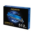 Накопичувач SSD M.2 ADATA LEGEND 710 512GB 2280 PCIe Gen 3x4 3D NAND Read/Write: 2400/1600 MB/sec