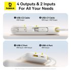 Зовнішній акумулятор Baseus EnerFill FC31 Qpow 3 Digital Display Power Bank with USB-C+iP Cables 20000mAh 45W Moon White