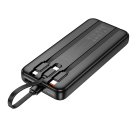 Зовнішній акумулятор HOCO J132 Sabio fully compatible power bank with 3 cables (10000mAh) Black