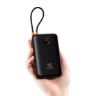 Зовнішній акумулятор VEGER 20000 mAh with built-in cables Type C / Lightning PD QC3.0 35W K2 (W2068) black