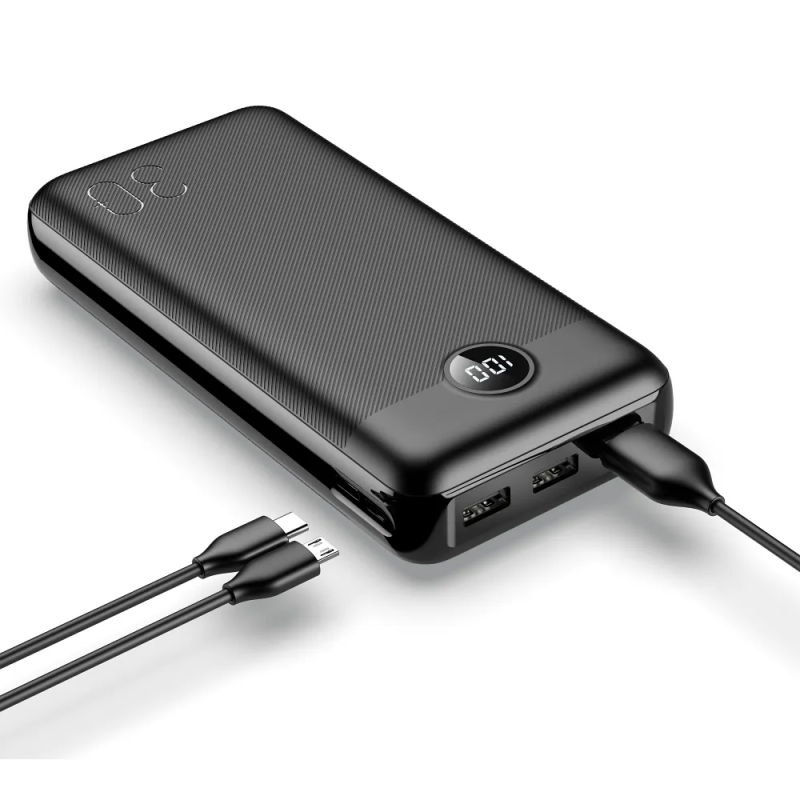 Зовнішній акумулятор VEGER 30000 mAh PD QC3.0 3A 20W L30 (W3008PD) black