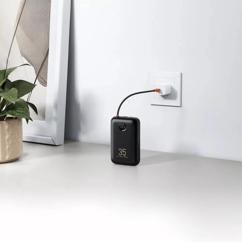 Зовнішній акумулятор VEGER Built-In 2 cables Ultra Mini 30000mAh