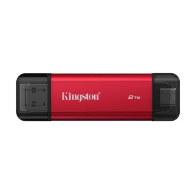 Портативний SSD Kingston Dual USB-A/C 2TB Dual Portable 1050MB/s USB 3.2 Gen 2 Red/Black