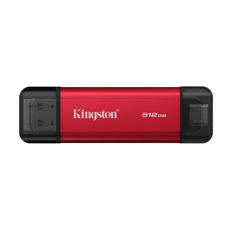 Портативний SSD Kingston Dual USB-A/C 512GB Dual Portable 1050MB/s USB 3.2 Gen 2 Red/Black
