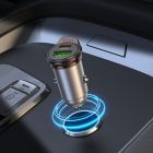 Автомобільний зарядний пристрій HOCO NZ16A Rigorous 43W dual port PD25W+QC3.0 car charger set(C to C) Metal Grey