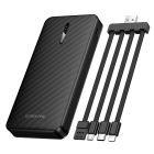 Зовнішній акумулятор BOROFONE BJ84 Smooth power bank with four cables(10000mAh) Black