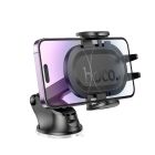 Автотримач для телефона HOCO H54 Brusco ultra-thin push-type car holder(center console) Black