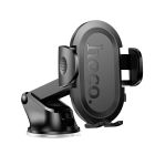 Автотримач для телефона HOCO H54 Brusco ultra-thin push-type car holder(center console) Black