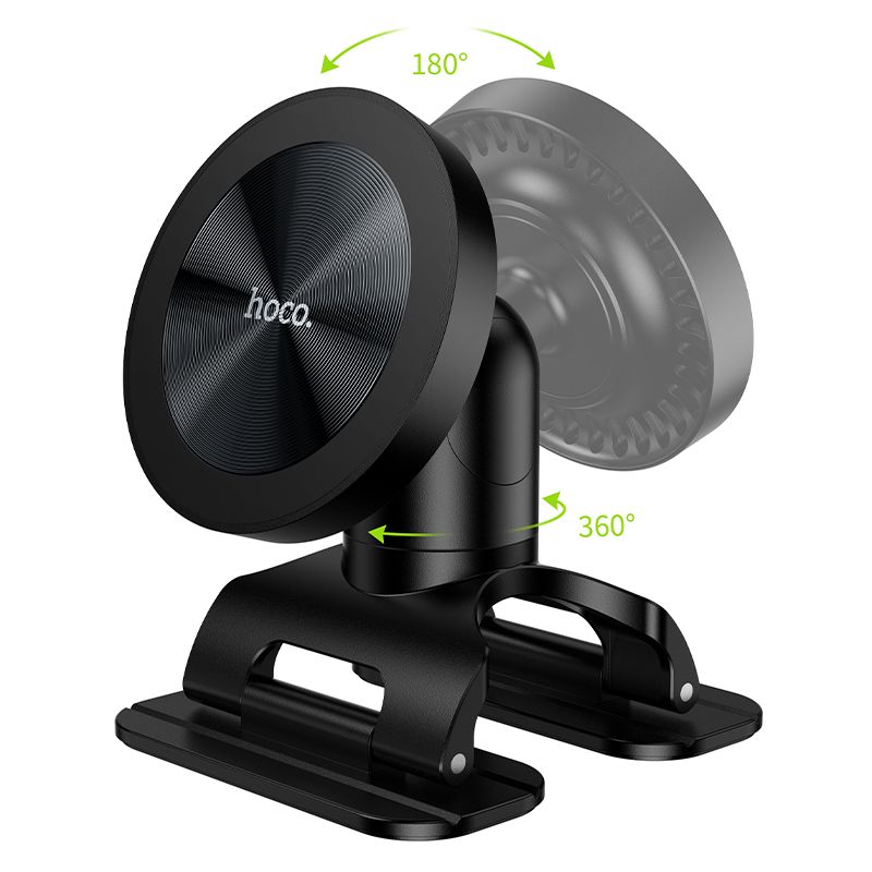 Автотримач для телефона HOCO H97 Eminent Ring Magnetic Car holder(center console) Black