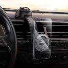 Автотримач для телефона BOROFONE BH123 Profit magnetic car holder(center console) black metal gray