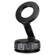 Автотримач для телефона BOROFONE BH140 Gloria vacuum suction cup magnetic ring holder(multi-scene) black metal gray