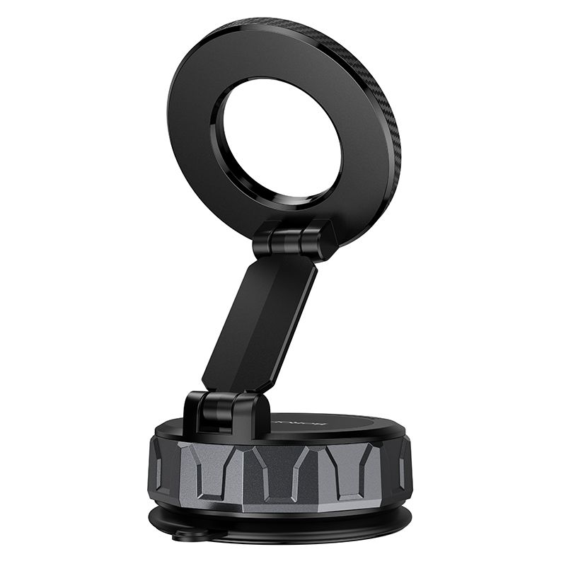 Автотримач для телефона BOROFONE BH140 Gloria vacuum suction cup magnetic ring holder(multi-scene) black metal gray