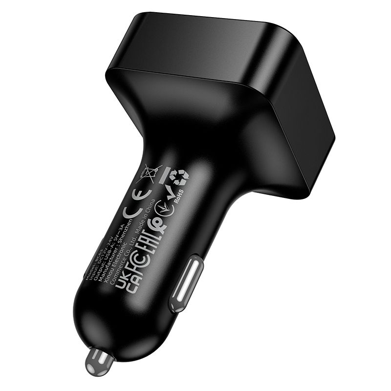 АЗП з FM-модулятором BOROFONE BC63 Selecto car BT FM transmitter Black