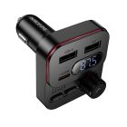 АЗП з FM-модулятором BOROFONE BC61 Ocean 45W(1A1C) car BT FM transmitter Black