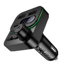 АЗП з FM-модулятором BOROFONE BC61 Ocean 45W(1A1C) car BT FM transmitter Black